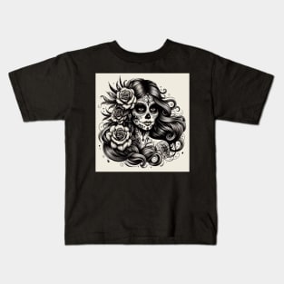 The sugar skull woman Kids T-Shirt